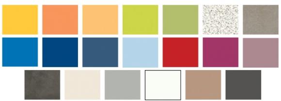 Vanity unit colour chart