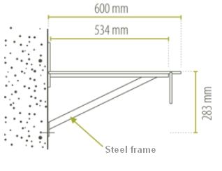 Vanity unit steel frame