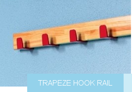 Trapeze hook rail